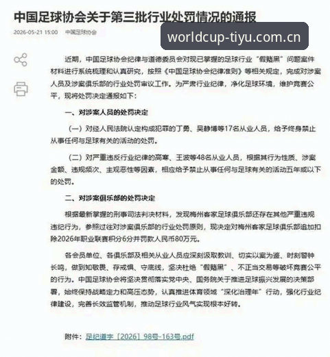 2025体彩外围入口 资深用户聊聊足协第三批禁足名单背后的行业震荡,以及如何在2026世足开户平台理性观赛